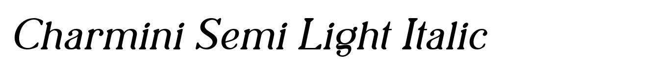 Charmini Semi Light Italic